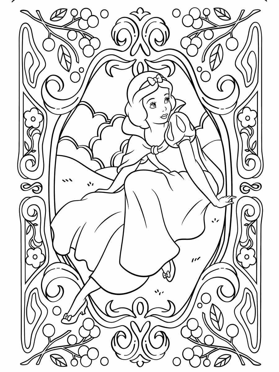 Branca de Neve para colorir