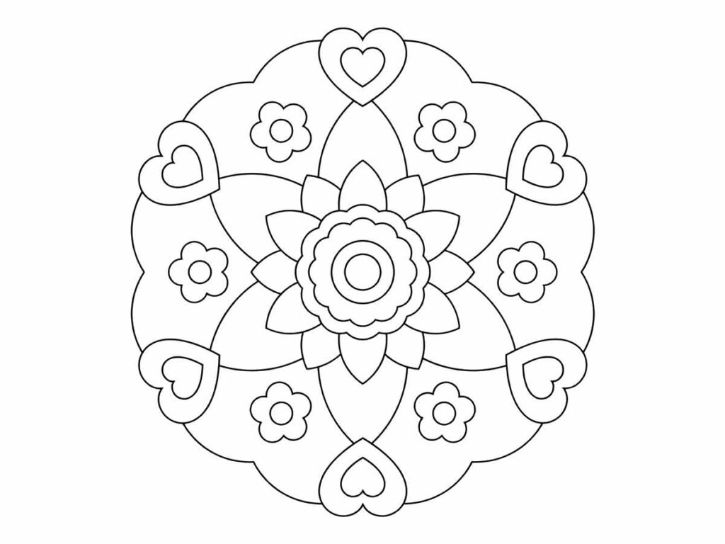 mandala para colorir fácil