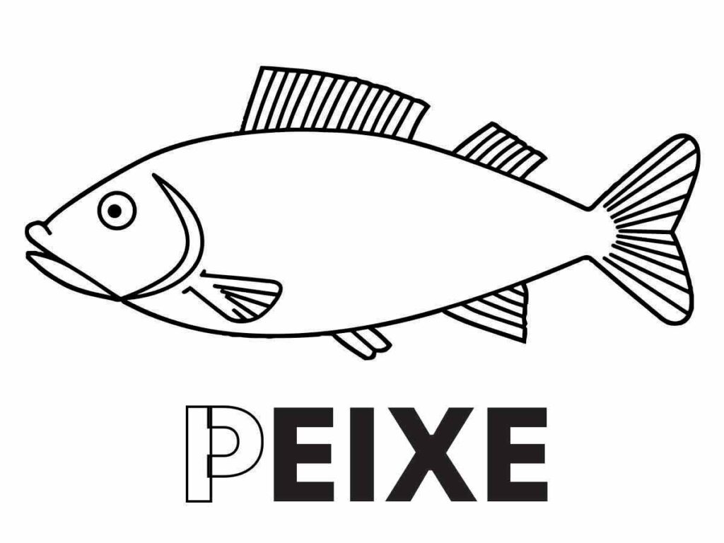 desenho de peixe para colorir