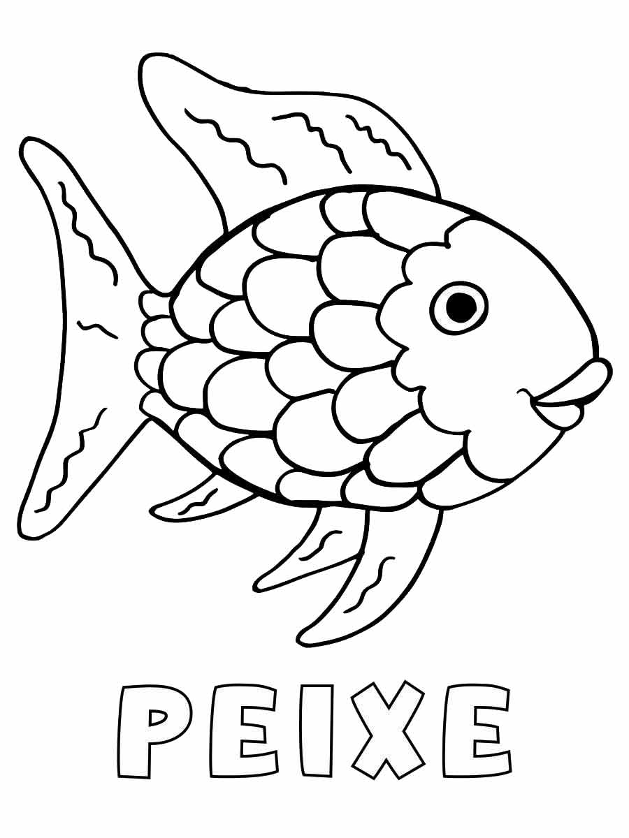 peixe para colorir