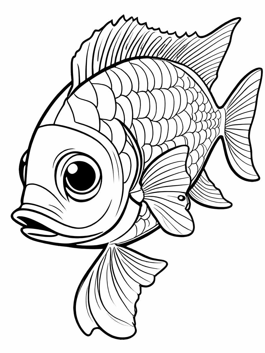 peixe para colorir