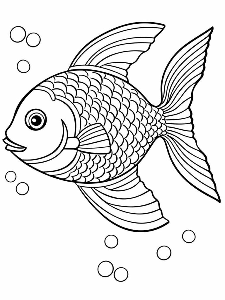 peixe para colorir