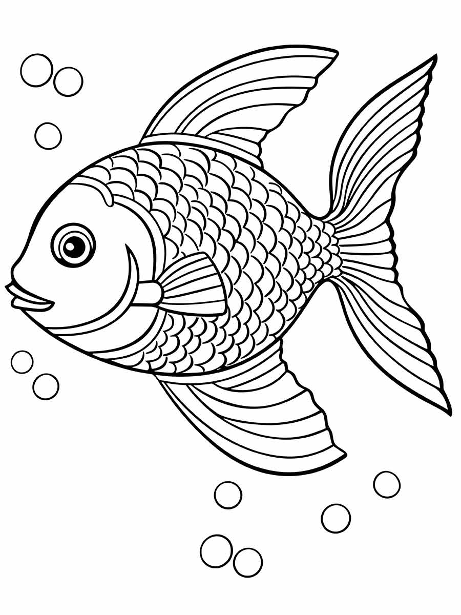 peixe para colorir