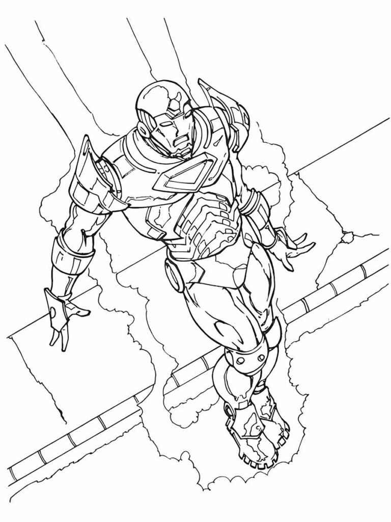 Desenho do Homem de Ferro para colorir 39