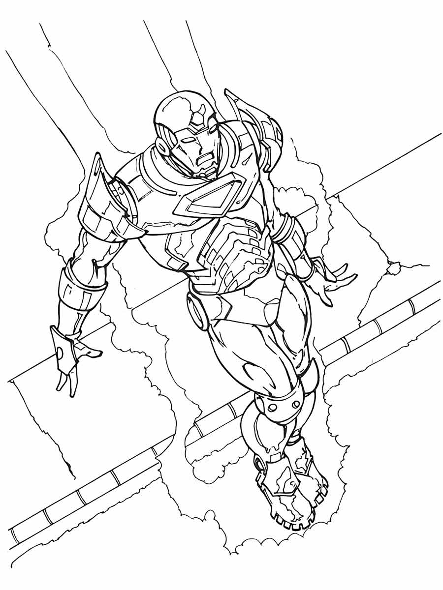 Desenho do Homem de Ferro para colorir 39