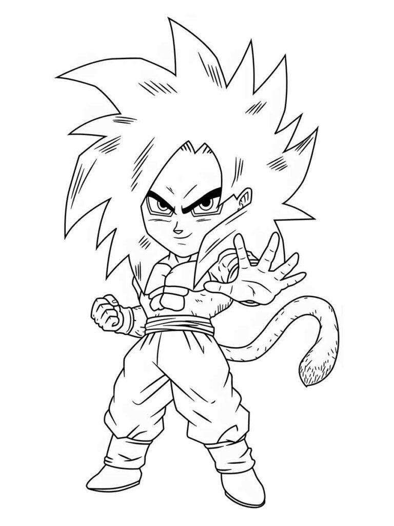 imagem de goku para colorir