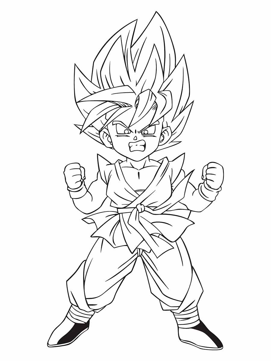 Como desenhar o Goku passo a passo ( Goku criança ) 