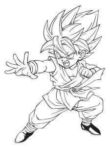 desenho do goku para imprimir e colorir