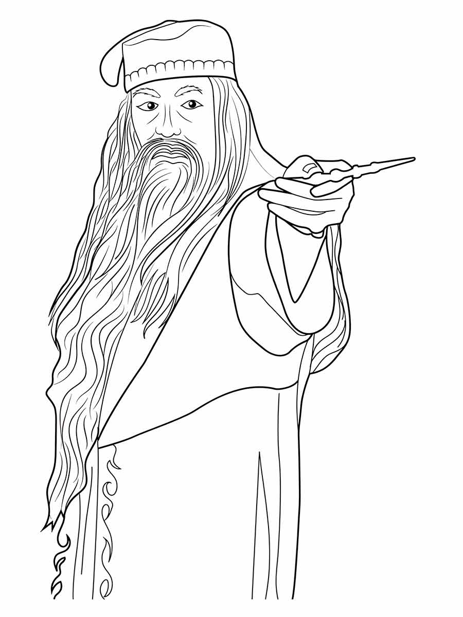 Desenho personagem do Harry Potter para pintar