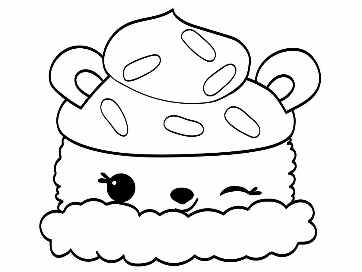 Desenho kawaii para colorir