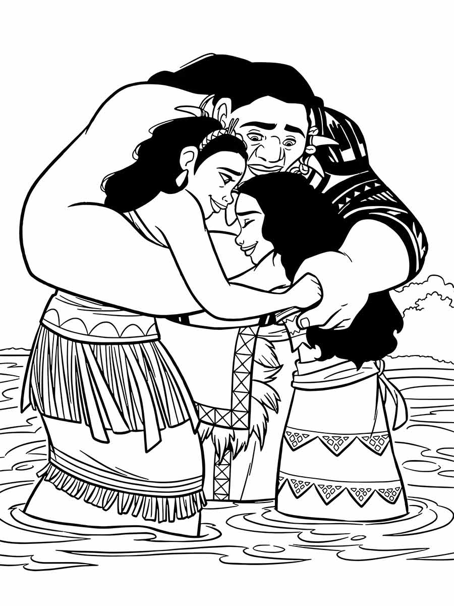 Desenhos da Moana para colorir