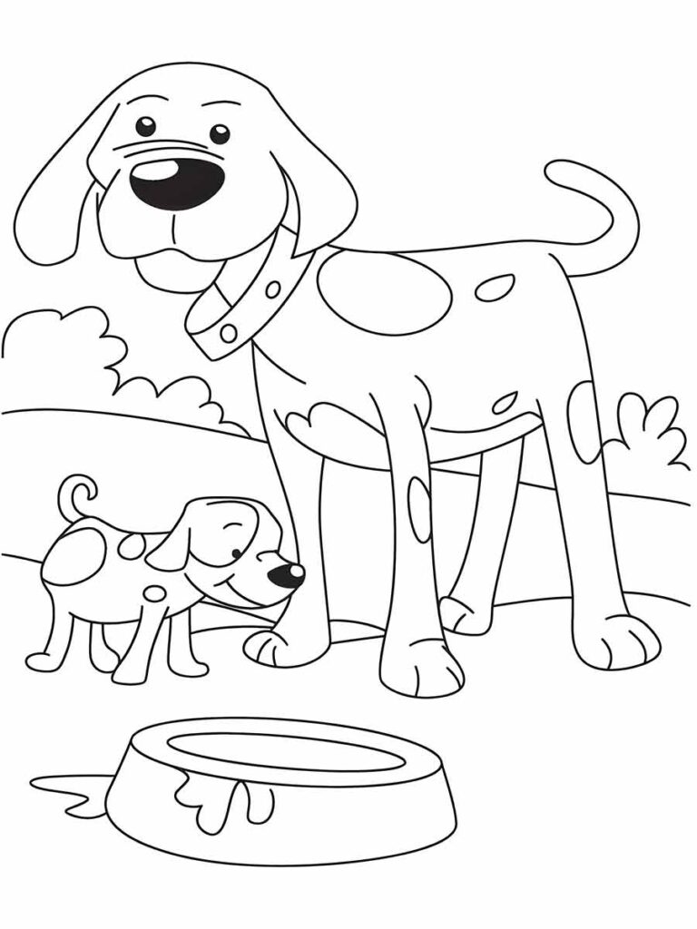 Desenho de Cachorros para colorir