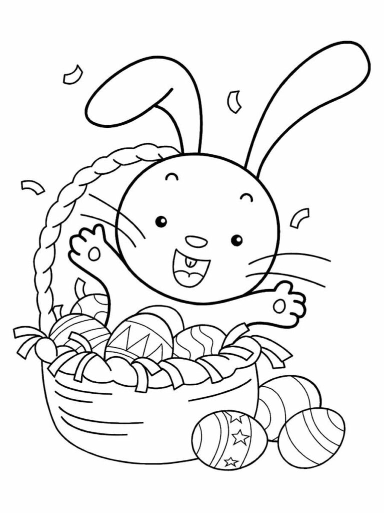 35 ideias de desenhos fofos da páscoa, ovo, coelho, baixar e colorir