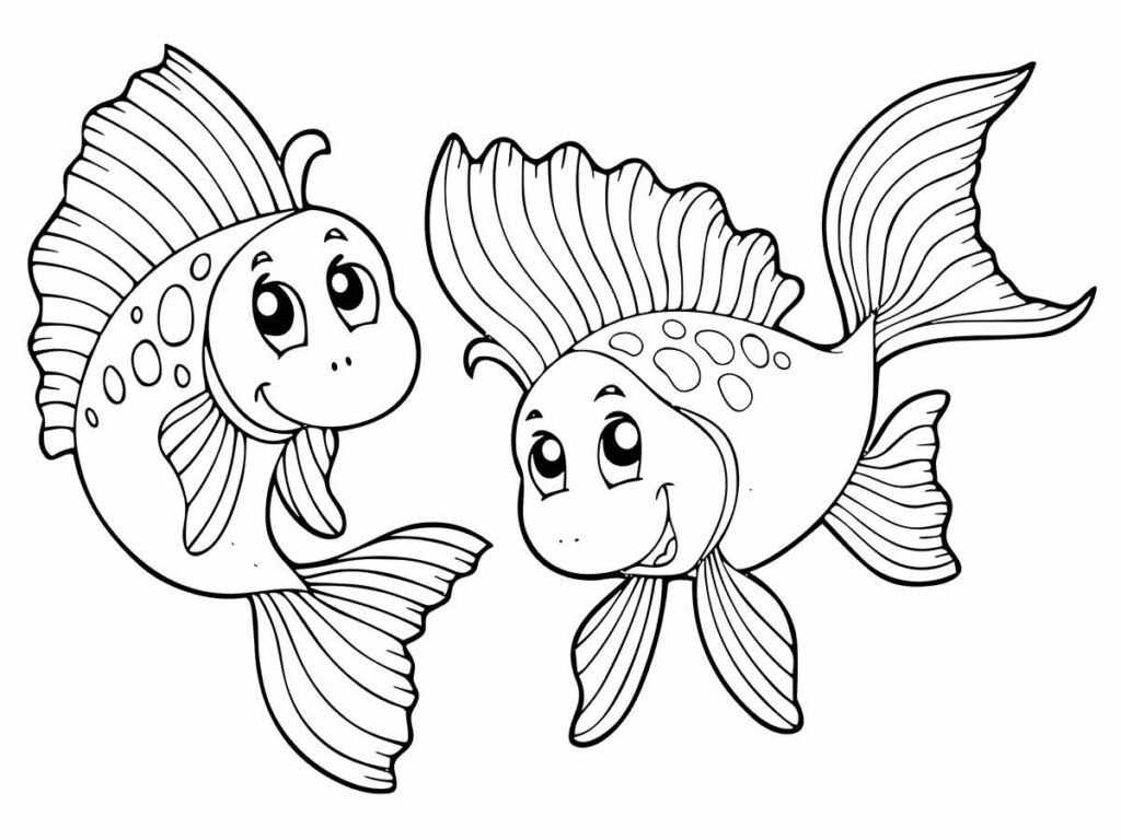 peixe para colorir educação infantil