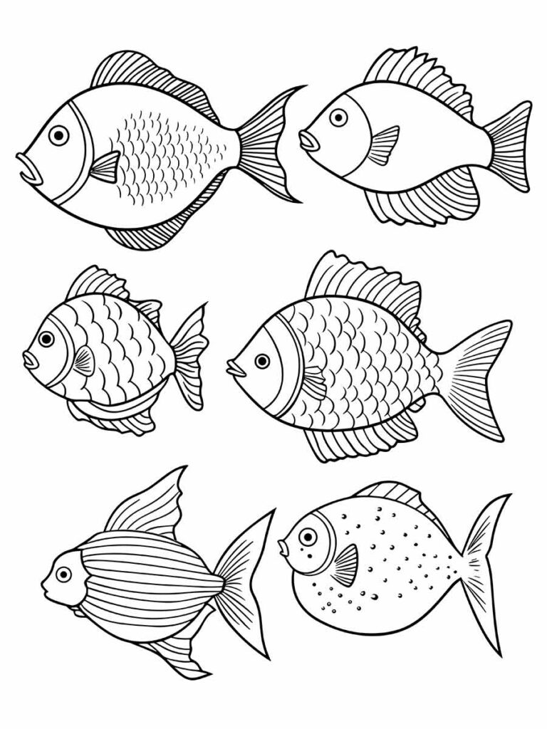 imagem peixe para colorir