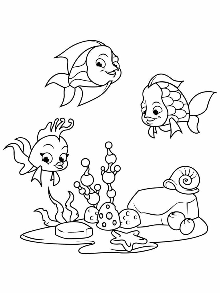 peixes desenho para colorir