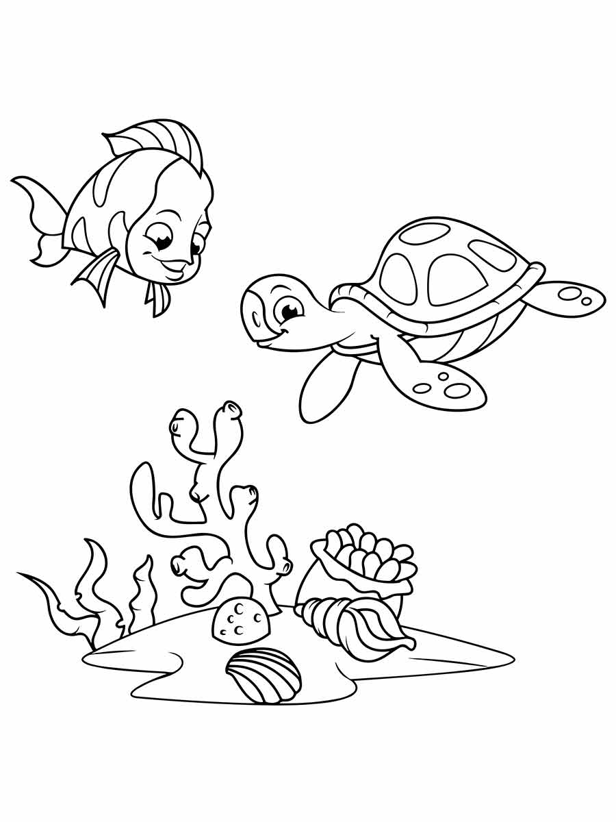 desenhos para colorir de peixes