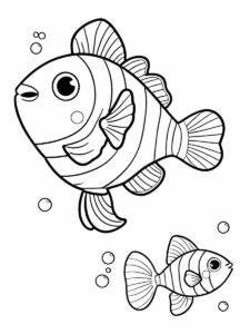 desenhos de peixes para imprimir e colorir