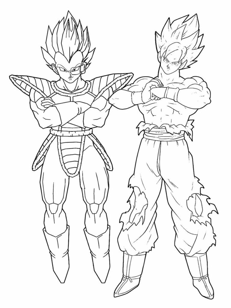 desenhos do goku para colorir