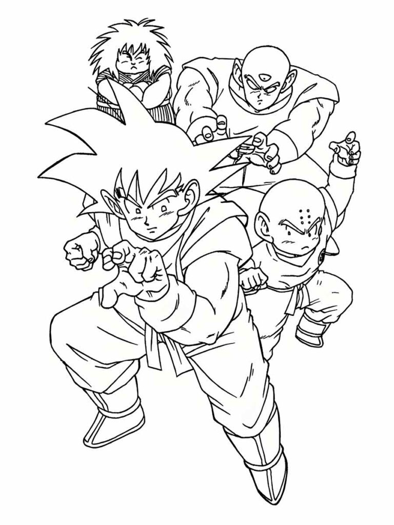 Dragon Ball Z desenhos para imprimir colorir e pintar do Goku