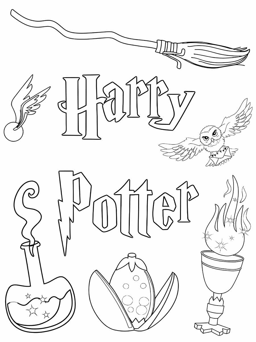 Desenho com nome do Harry Potter