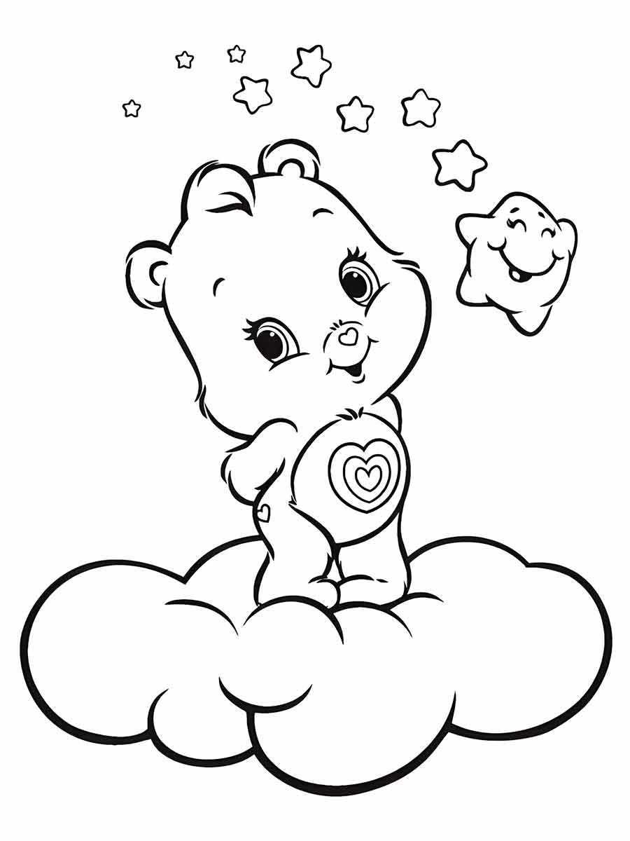 Desenhos urso Kawaii para colorir