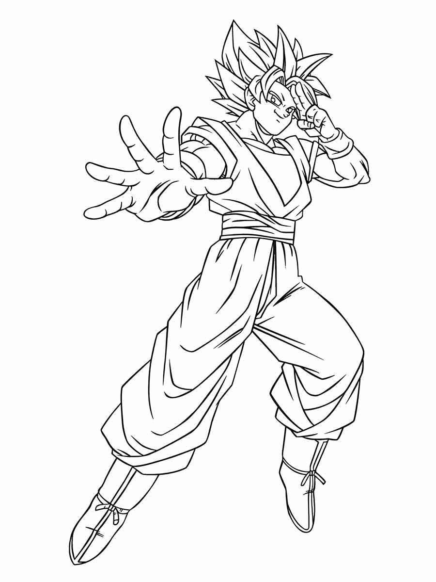 Desenhos do Goku para Colorir e Imprimir - Tudo Para Colorir
