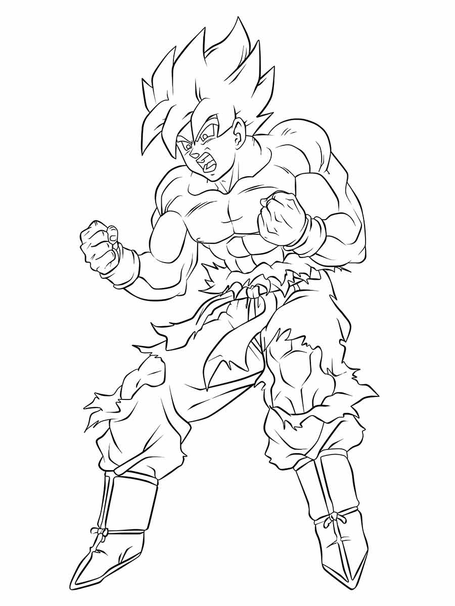 Goku e Vegeta para colorir
