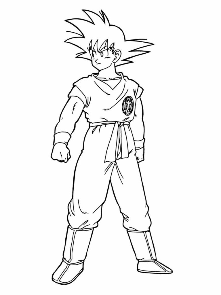 Goku para colorir