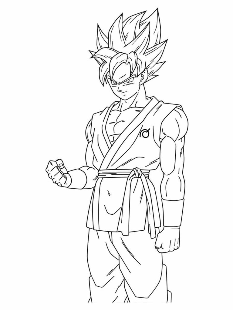 Desenho do Goku para colorir