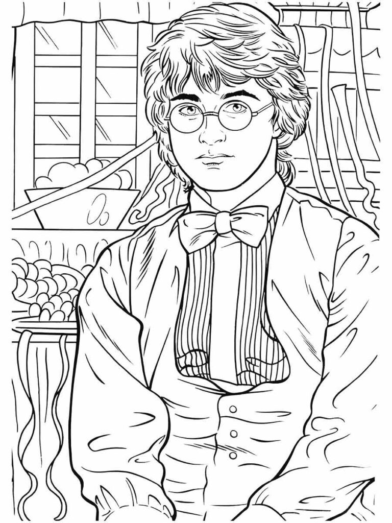 Desenho para colorir e imprimir Harry Potter