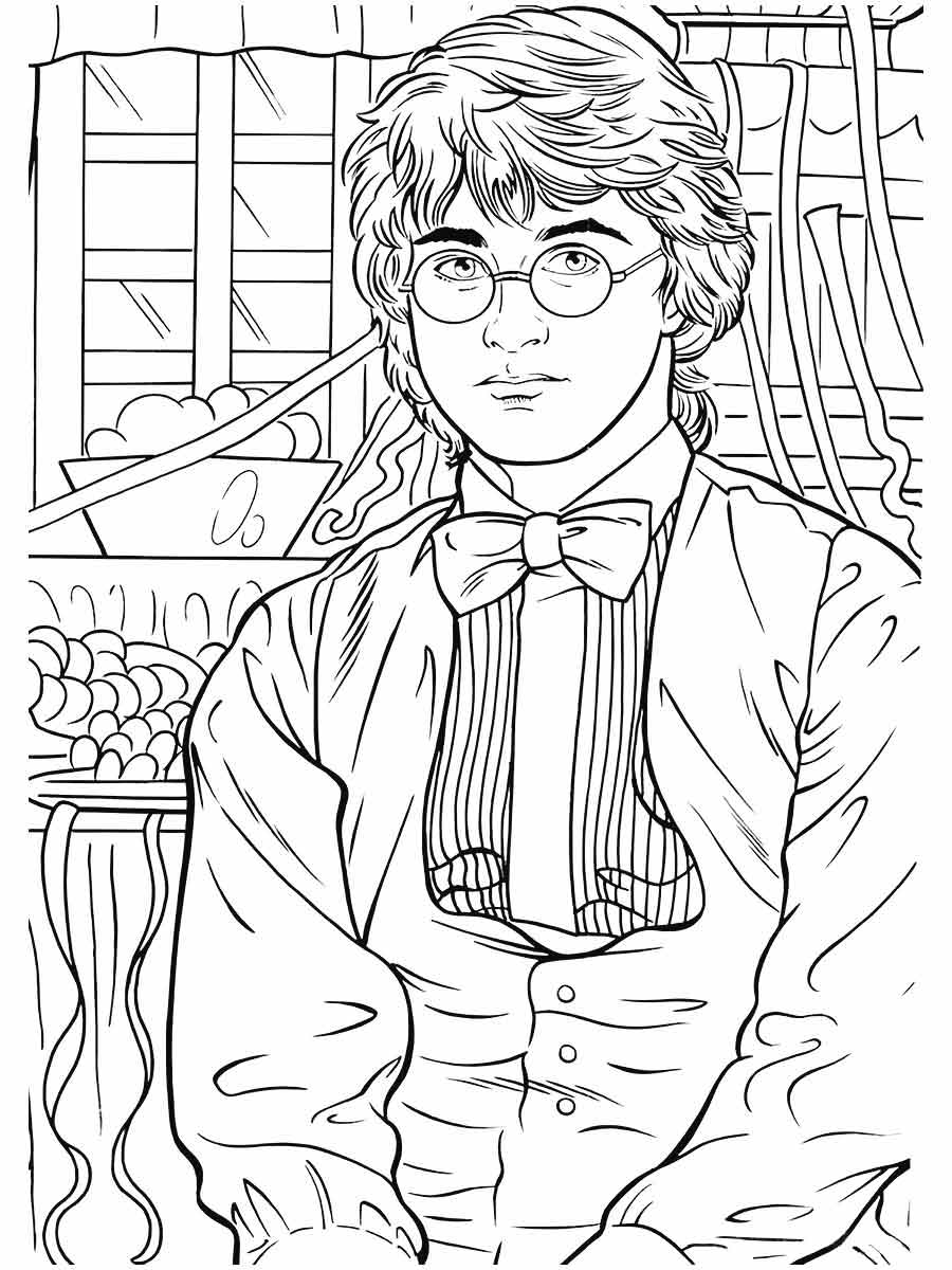 Desenho para colorir e imprimir Harry Potter