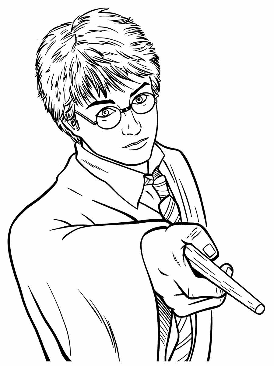 Desenho de Harry Potter para pintar e colorir