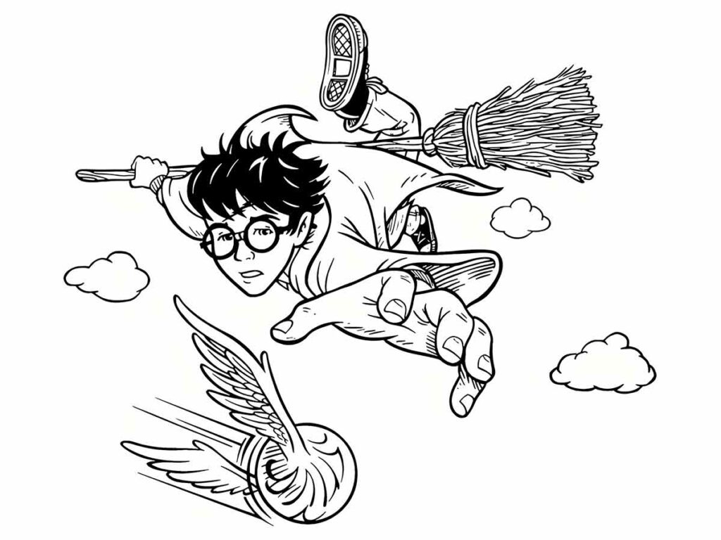 100 desenhos do Harry Potter para colorir