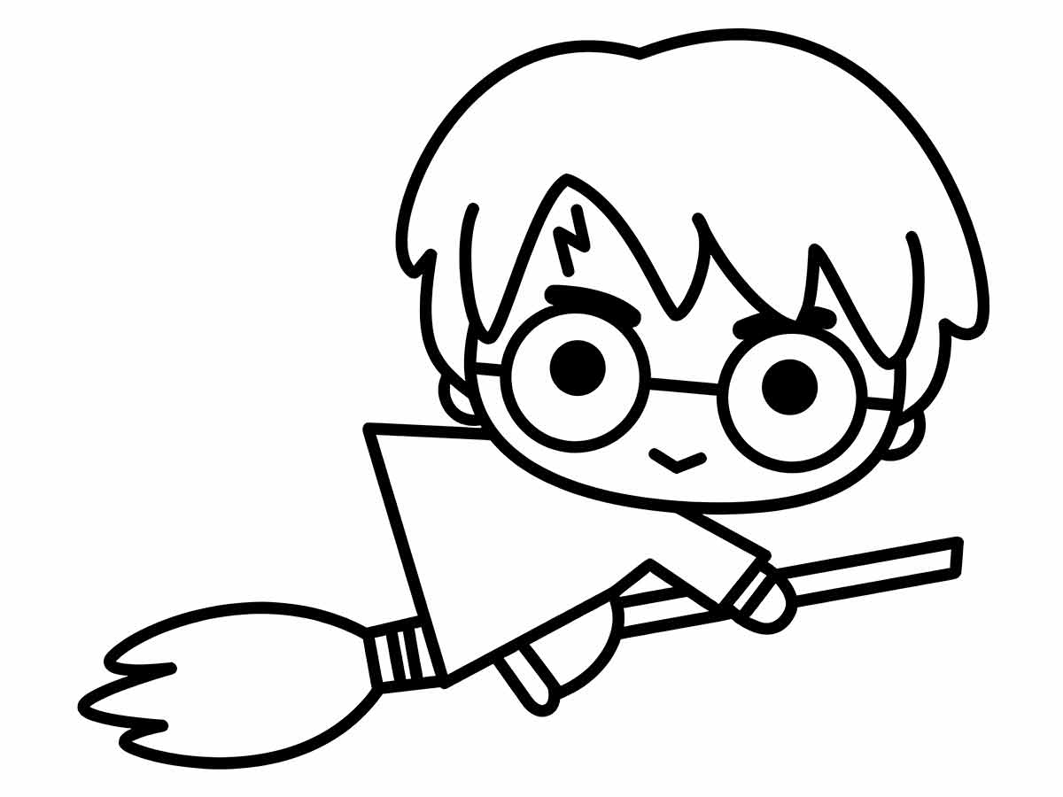 Desenho de Harry Potter para Colorir - Atividade Criativa para Fãs