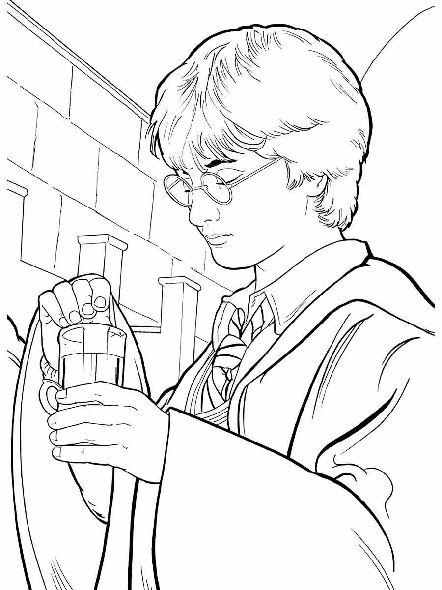 Desenho do Harry Potter para colorir e imprimir