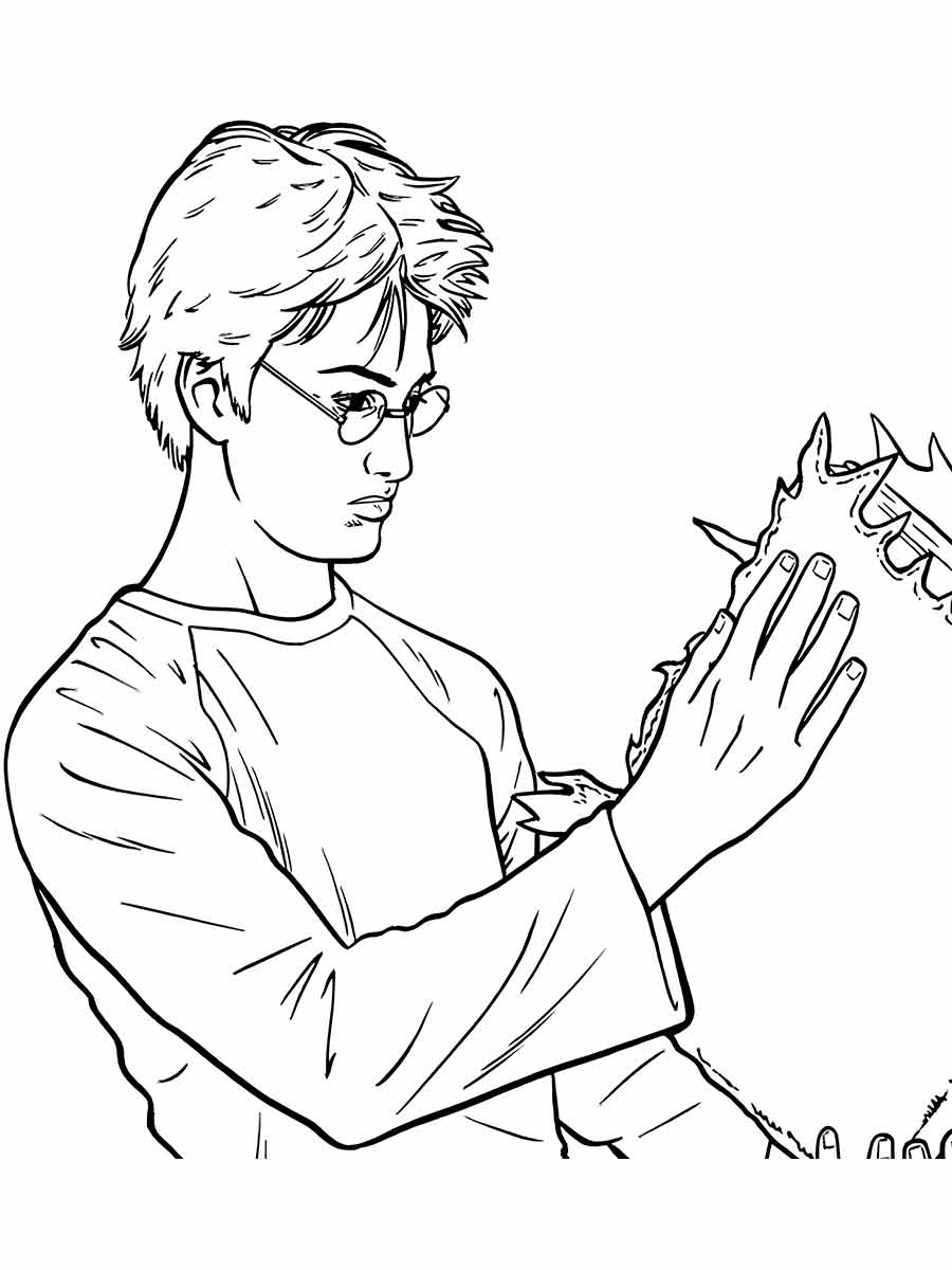 Imprimir Harry Potter para colorir