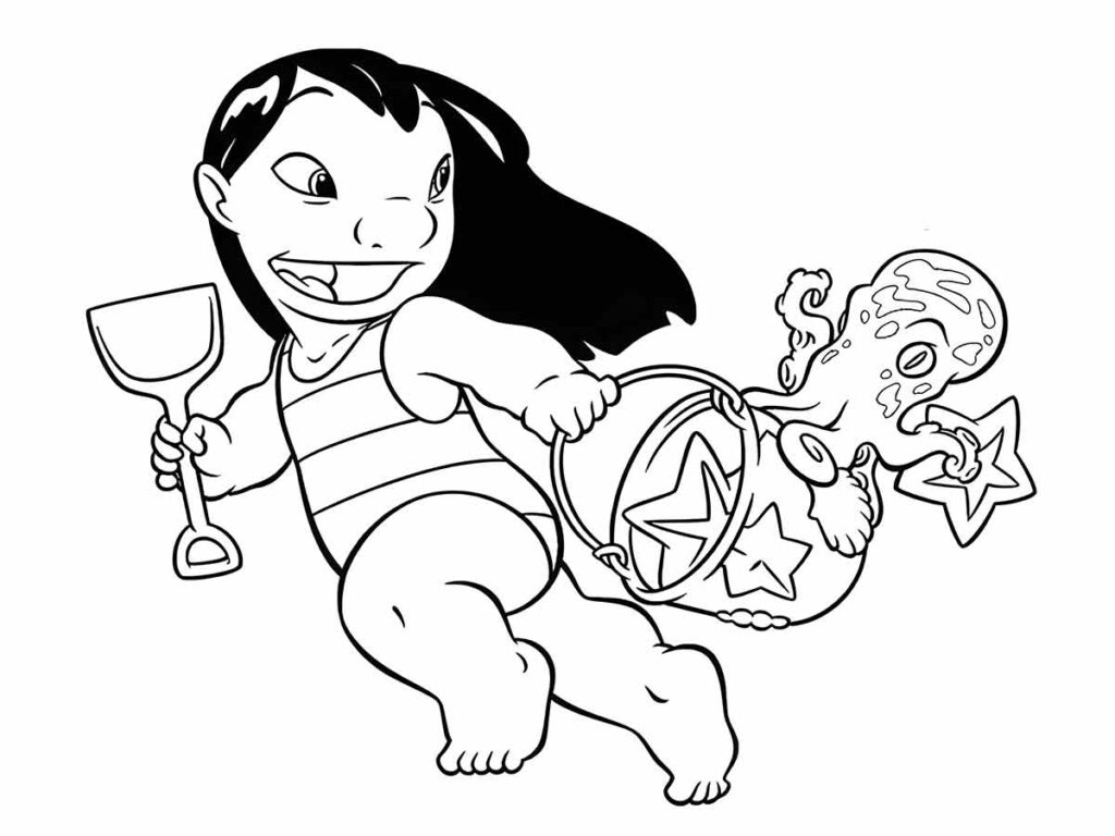 100 Desenhos Para Pintar e Colorir Lilo e Stitch - Folhas A4