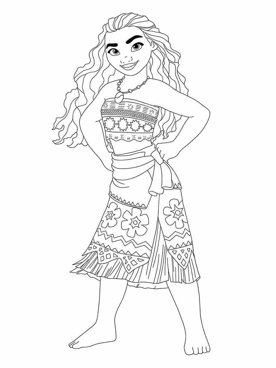 desenho da Moana para imprimir