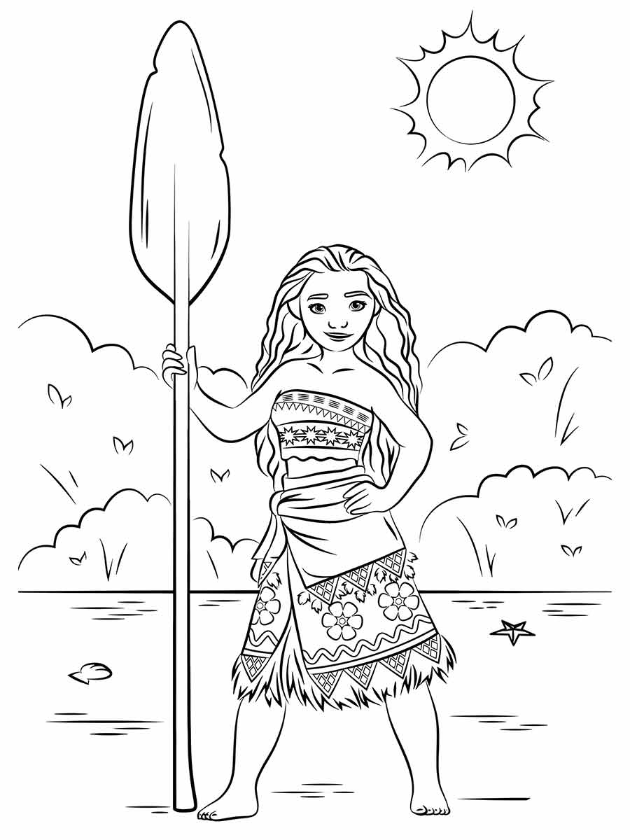 Desenhos para pintar de Moana