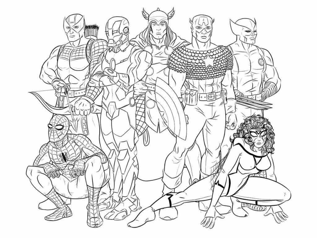 Desenhos para colorir dos vingadores