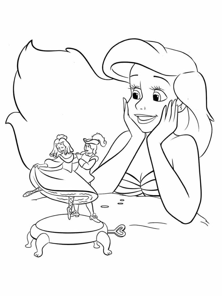 Desenhos para colorir da Ariel, a princesa que é uma das personagens mais graciosas e gentis da Disney...