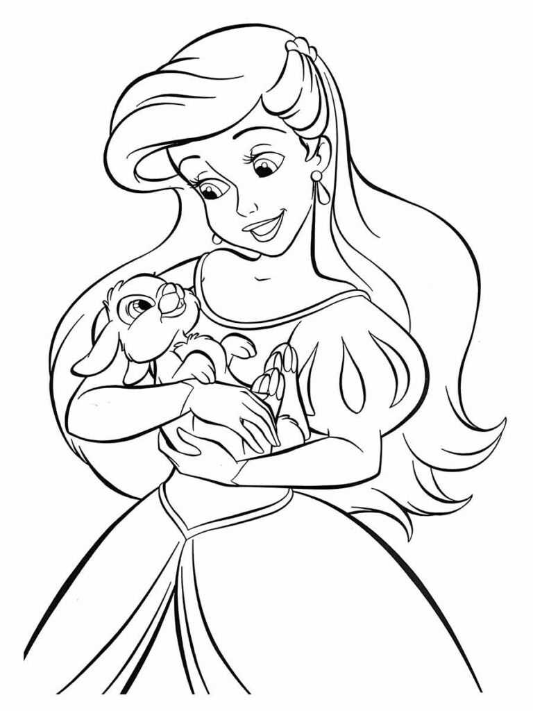 desenho da princesa ariel para colorir