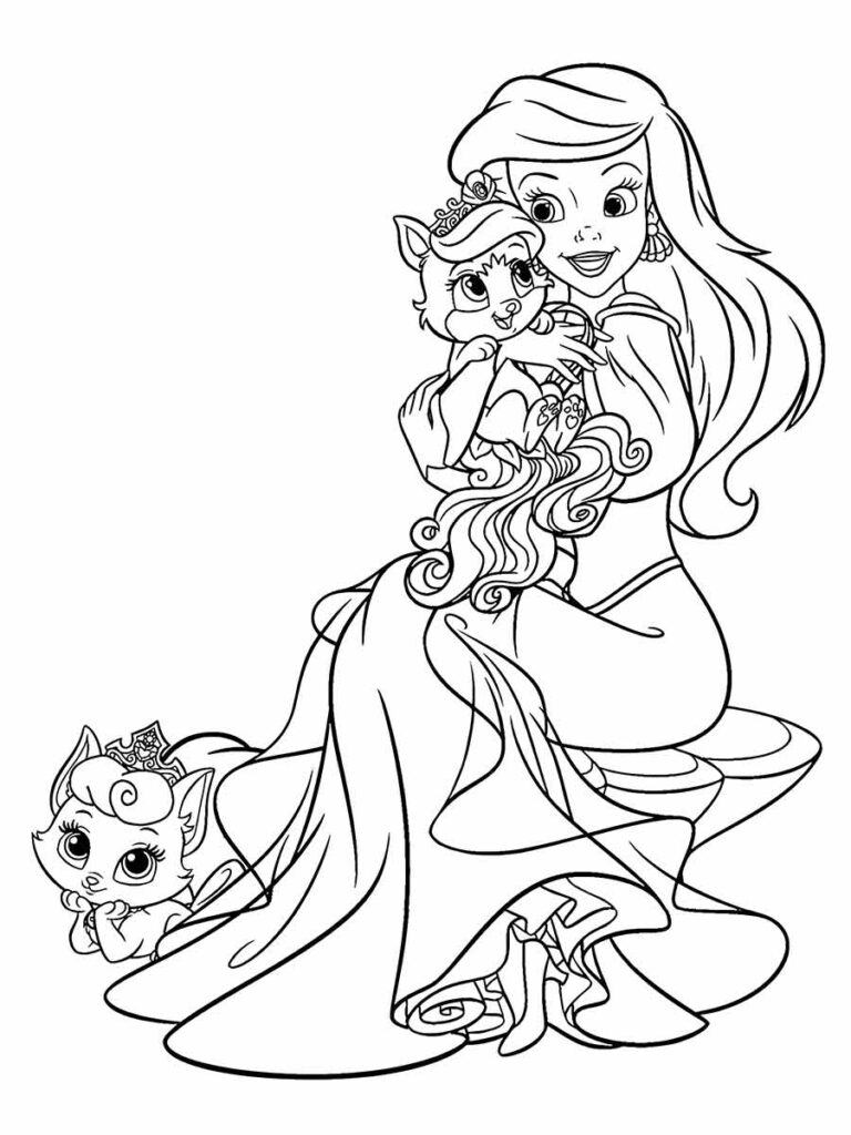 desenho princesa ariel para colorir