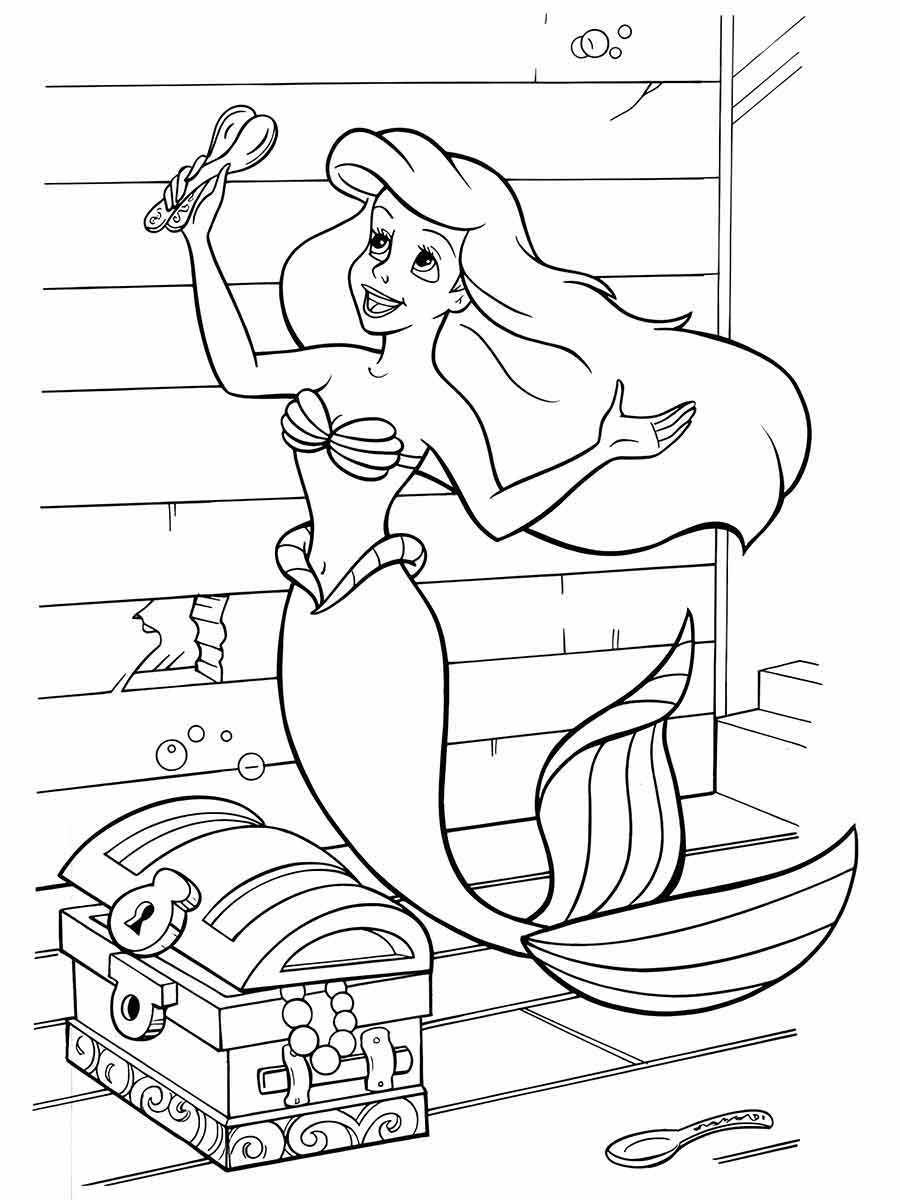 desenho ariel para colorir