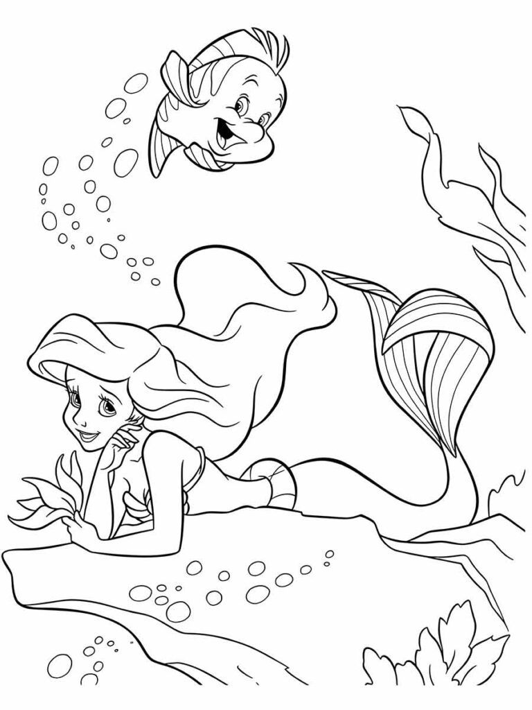 desenhos para colorir da sereia ariel