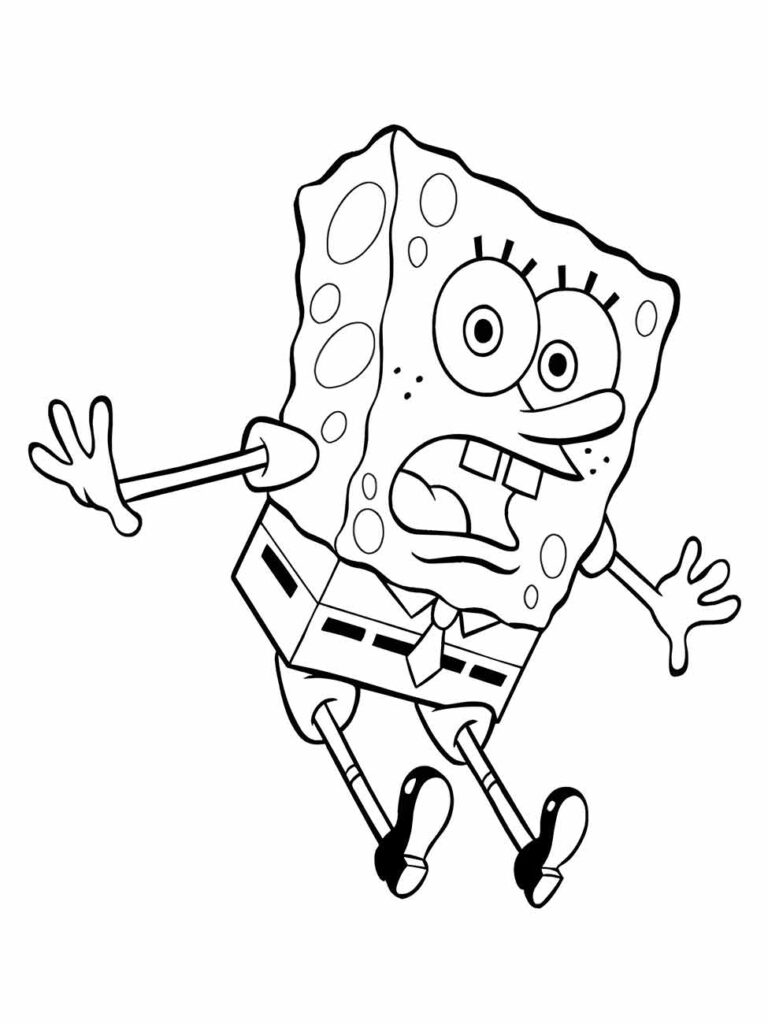 Desenho para colorir e imprimir Bob Esponja