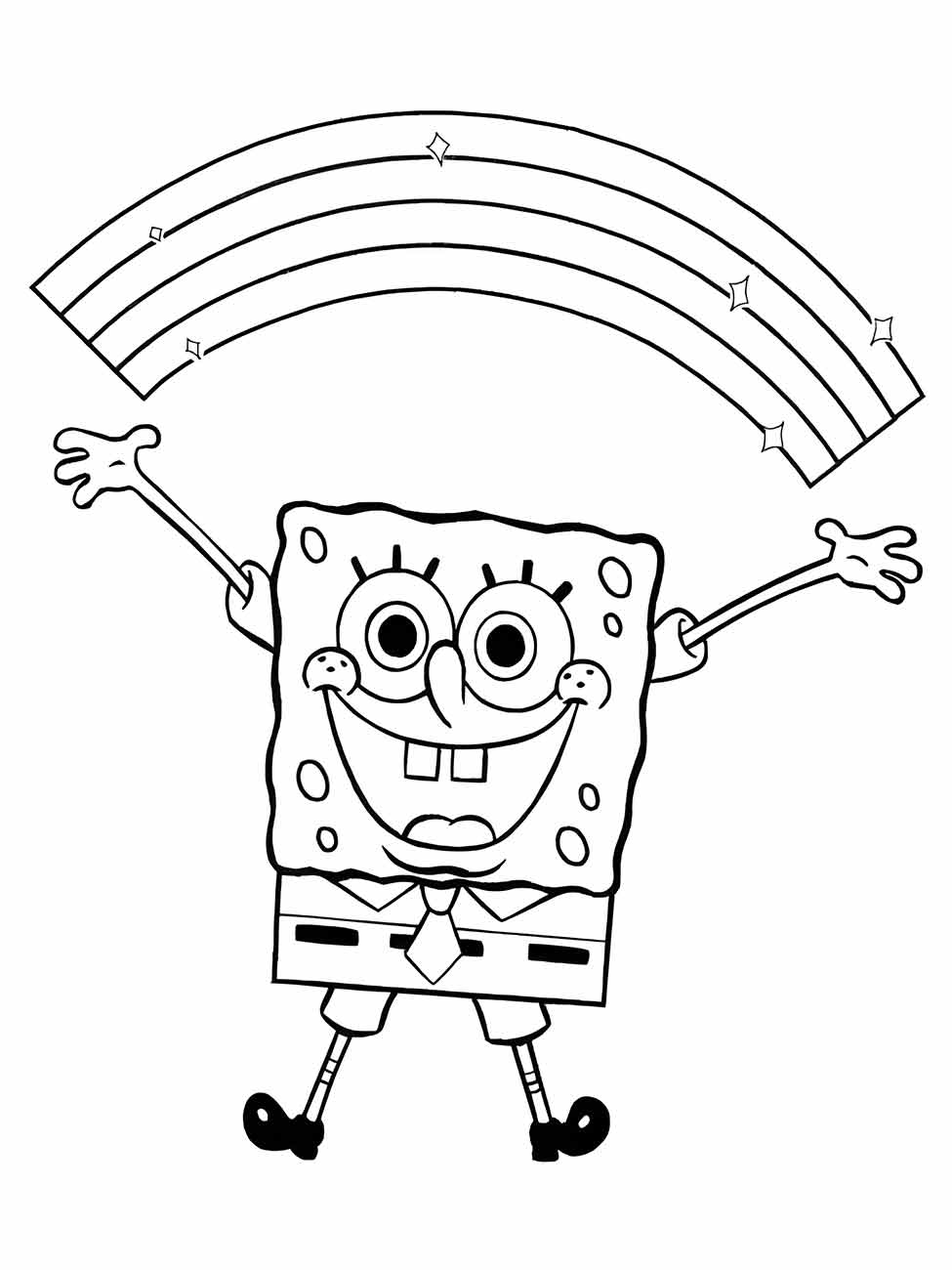 Desenho do Bob Esponja para colorir e imprimir