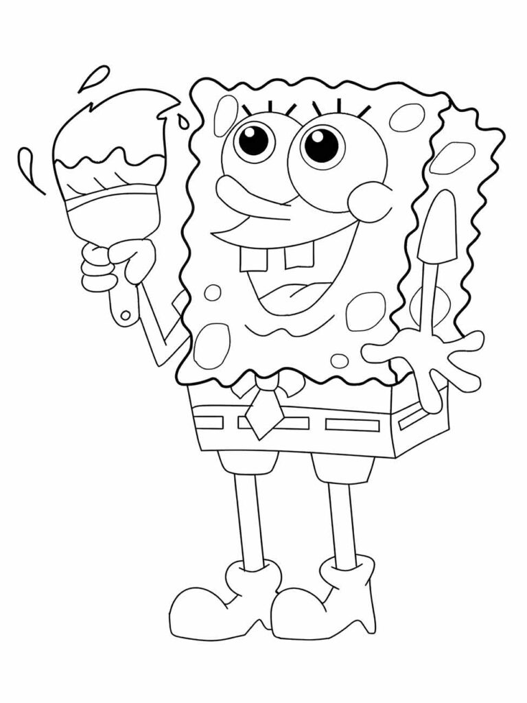 Bob Esponja para pintar e colorir