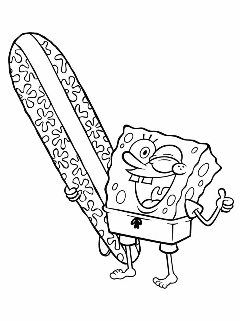 Desenho para colorir do Bob Esponja